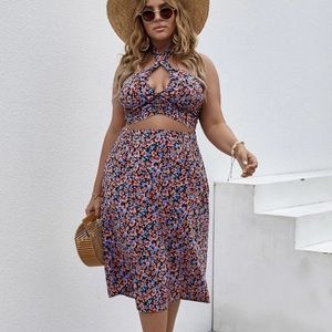 Two piece halter top & skirt (SHEIN 1x)